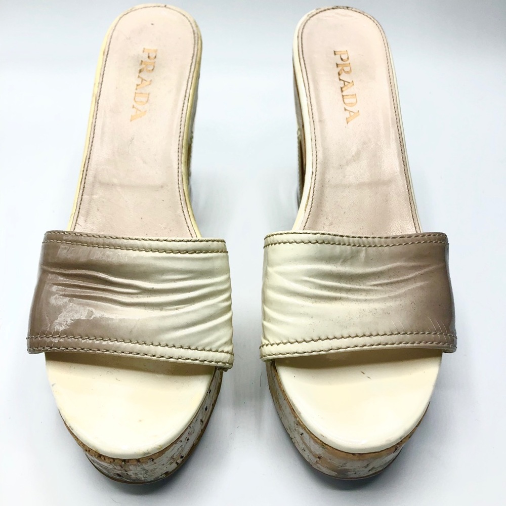 Prada platform leather ombré slide